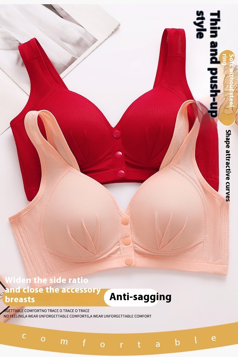 Nursing Mother Beauty Back Thin Underwear Comfortable And Breathable Adjustable Mother Bra - Image 10