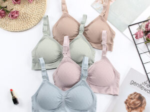 Maternity Unwired Front Buckle Seamless Nursing Bra