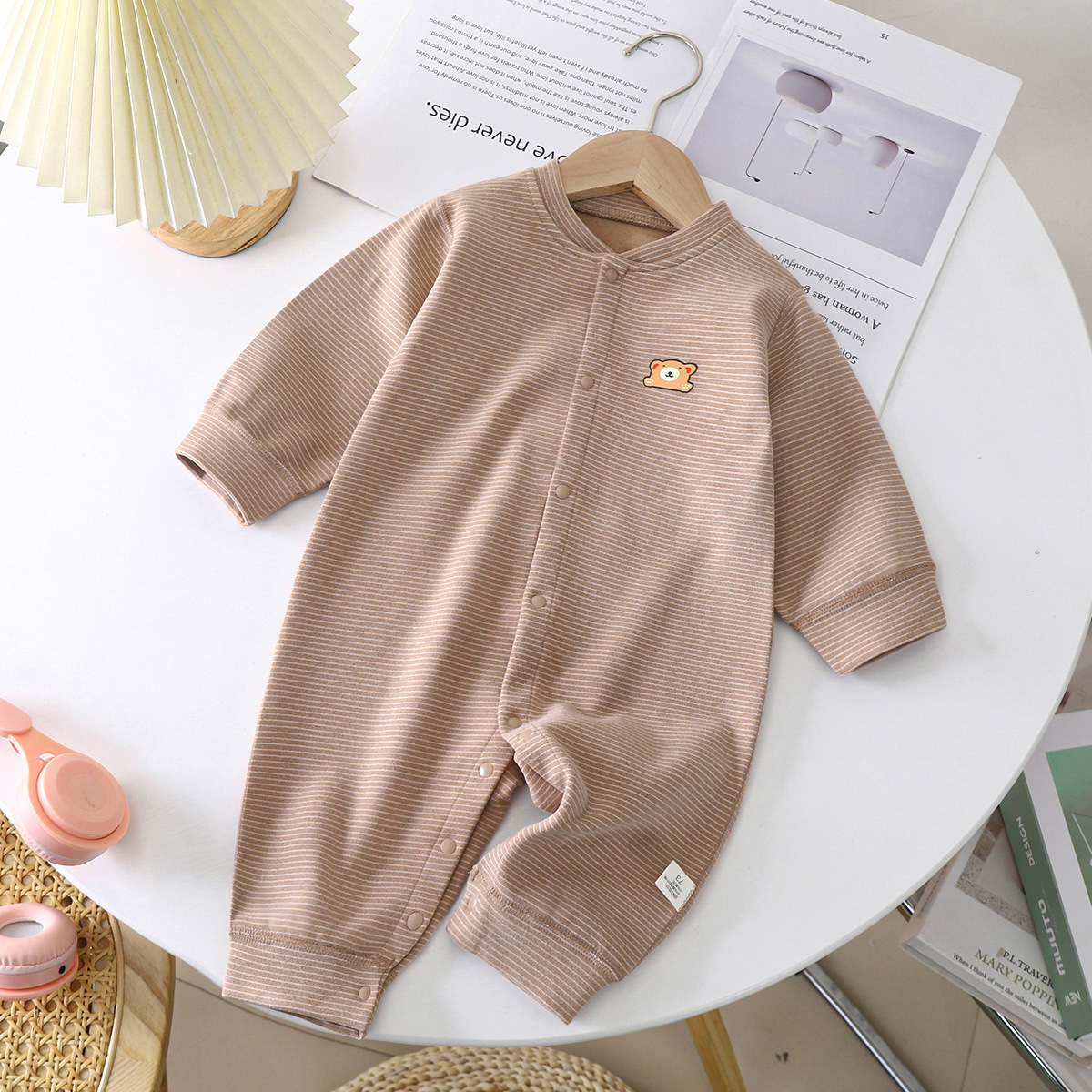 Baby Dralon Jumpsuit Baby Striped Romper - Image 9