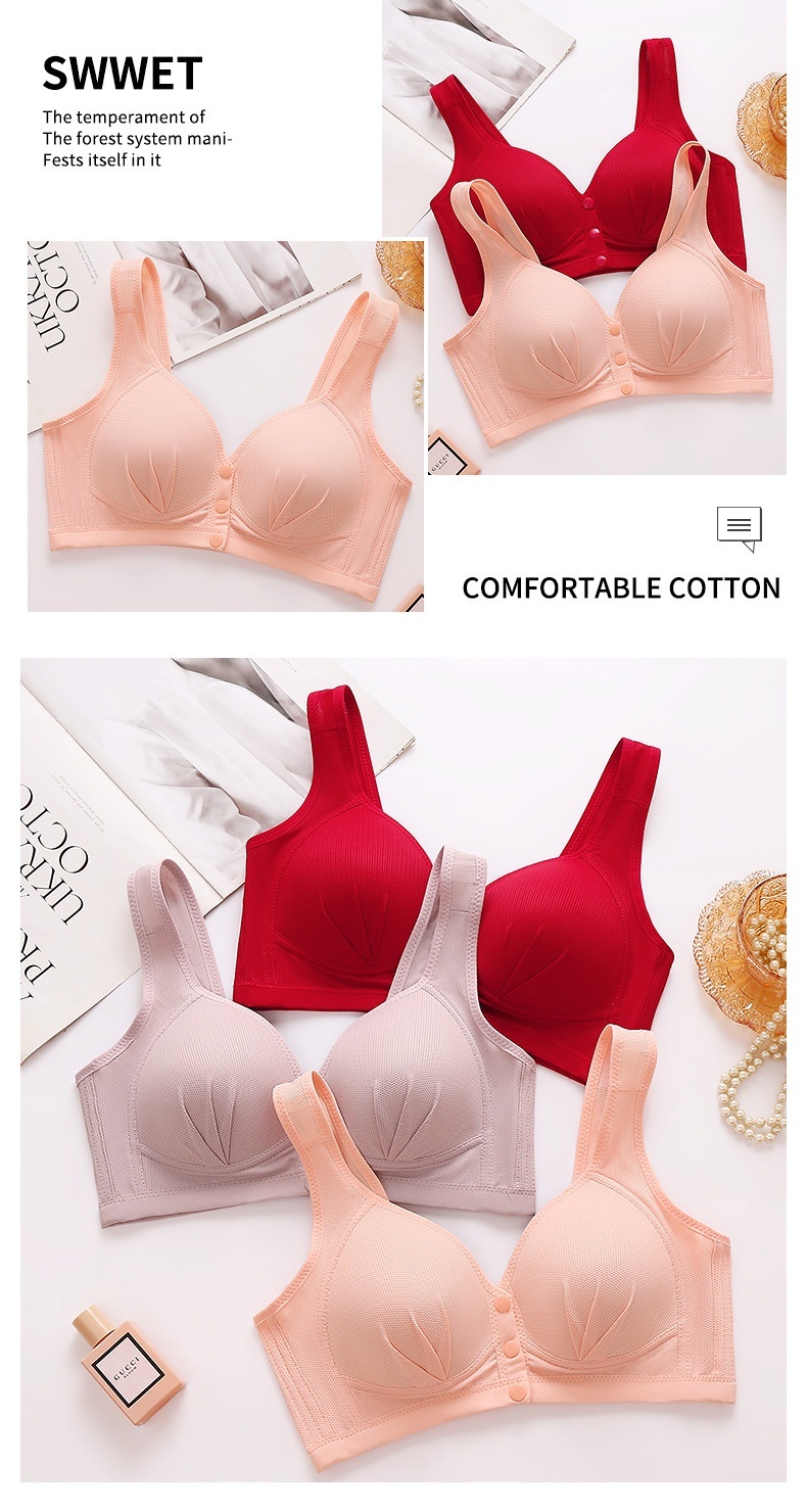 Nursing Mother Beauty Back Thin Underwear Comfortable And Breathable Adjustable Mother Bra - Image 6