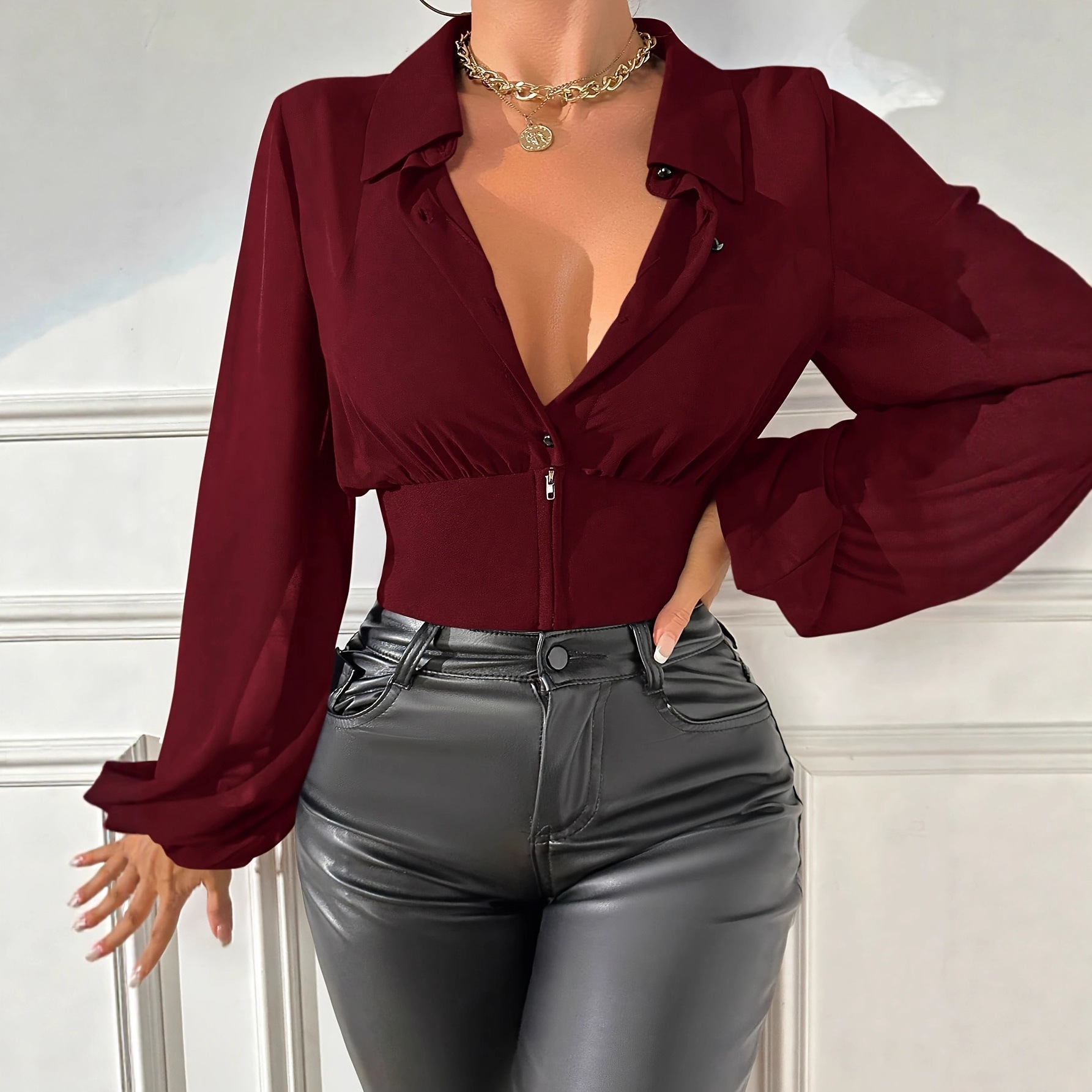 New Stylish Elegant And Minimalist Everyday Casual Womens Shirt - Image 4