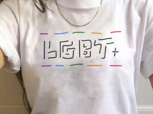 WomenT Shirts Gay Pride Rainbow Gay Short Sleeve Ladies T-shirt Girlfriends