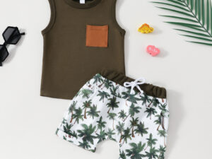 Baby Clothing Sleeveless Vest Shorts 2 Piece Set