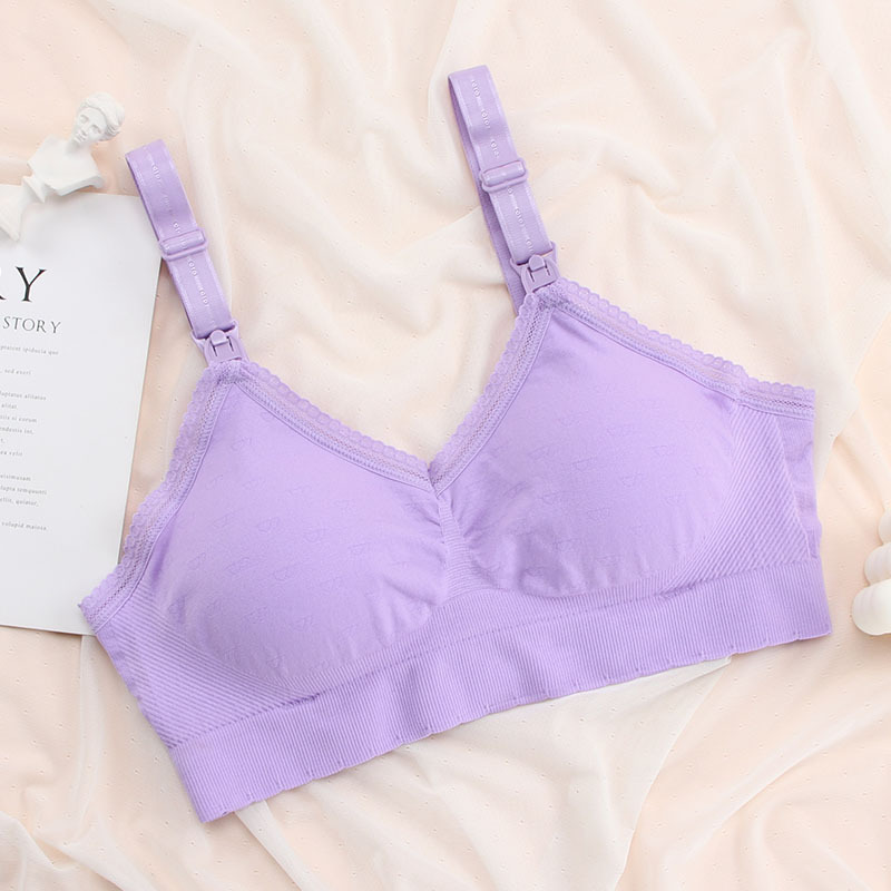 Maternity Front Button Lace Nursing Nursing Bra - Image 2