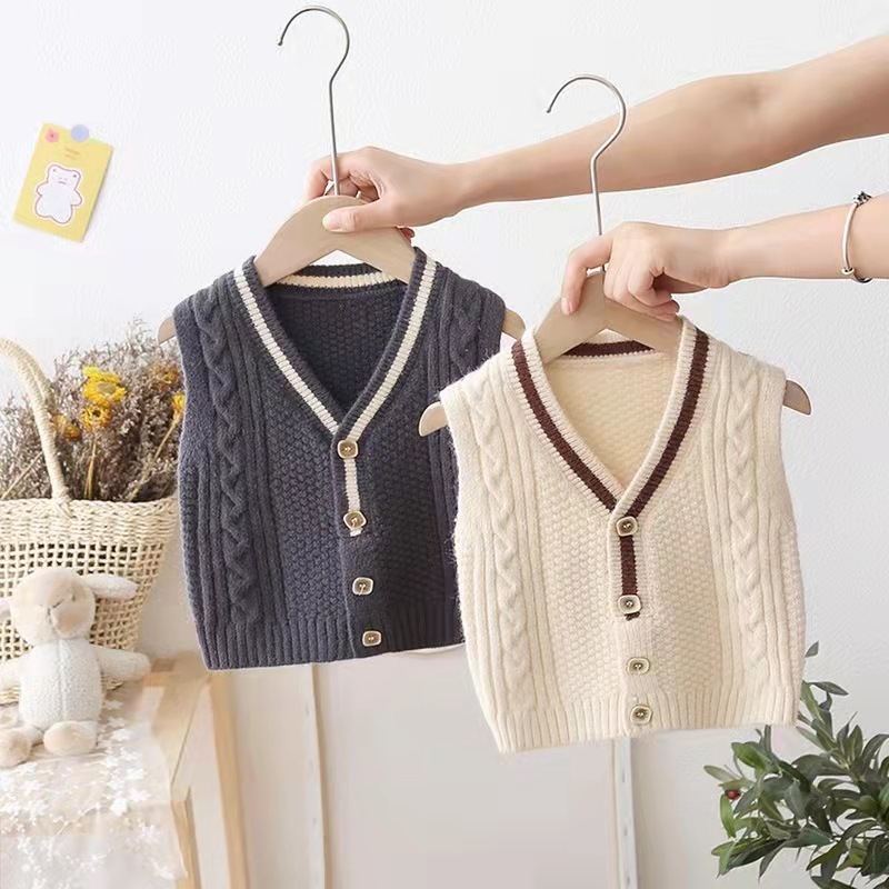 Sweater Baby Sweater Vest Outwear In Spring And Autumn - Image 9
