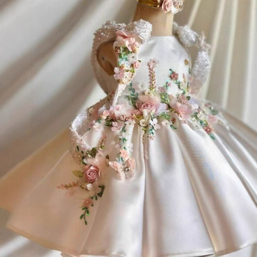 Retro Sweet Floral Birthday Dress Princess Gown - Image 4